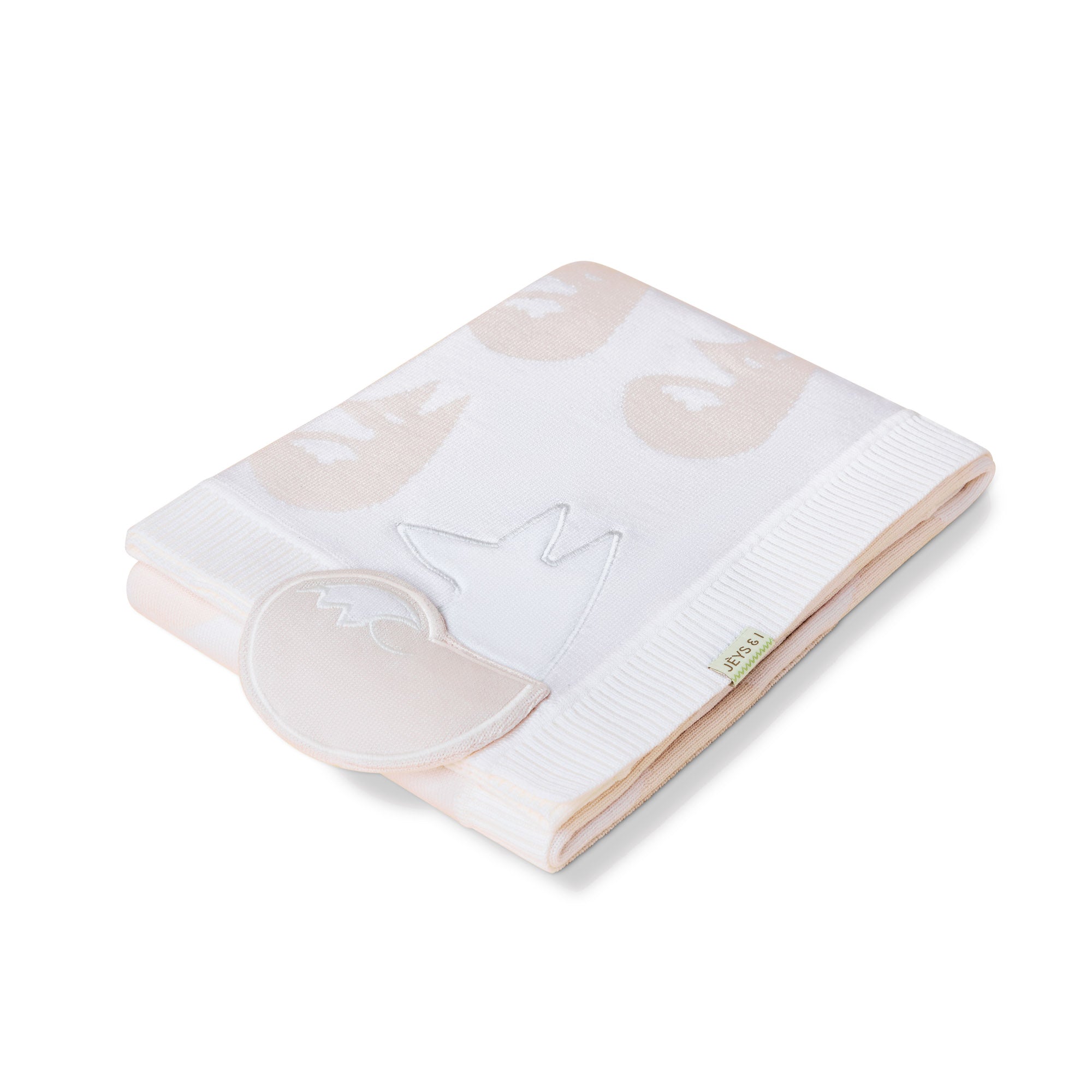 Signature Jacquard Merino Wool Blanket – Cream