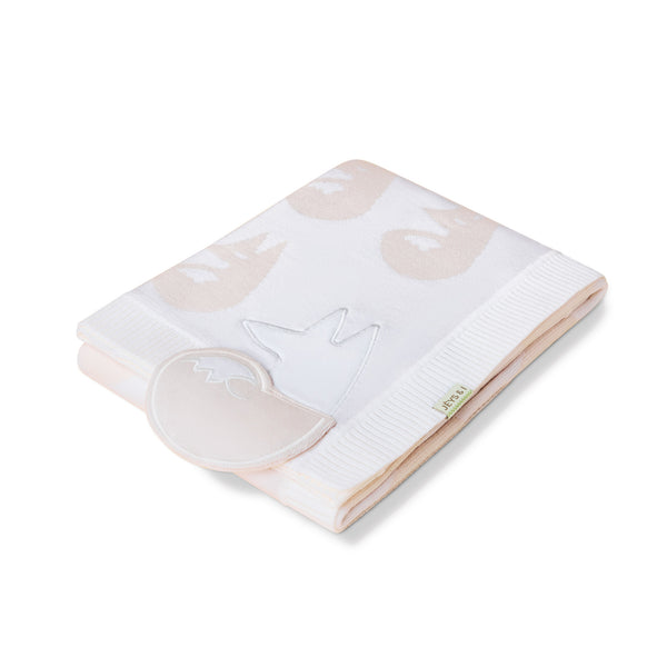 Signature Jacquard Merino Wool Blanket – Cream