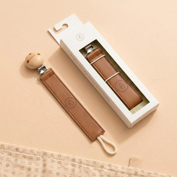 Leather Teether/Pacifier Clip